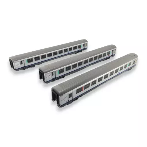Set van 3 VTU TER Rhône-Alpes rijtuigen - LS MODELS 41202 - HO 1/87 - SNCF - EP VI