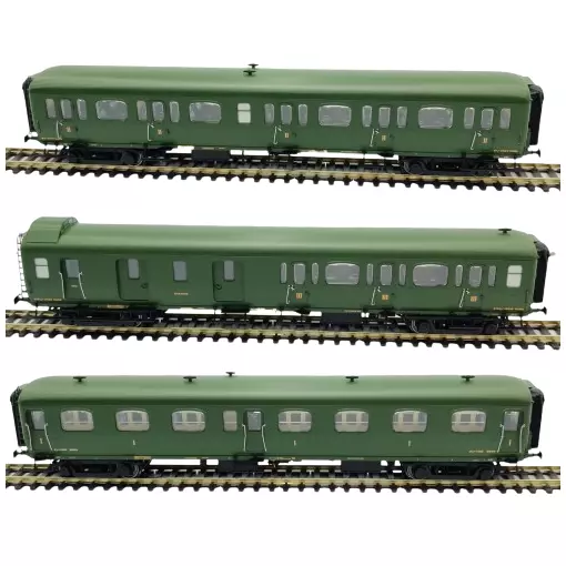 Set van 3 Express Nord personenrijtuigen - LSModels 40320 - HO : 1/87 - NORD - EP II