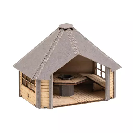 Cabaña barbacoa central FALLER 180311 - HO 1/87 - EP V - 49x47x38mm