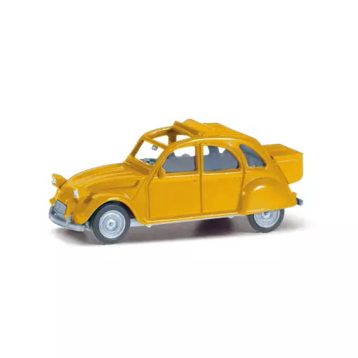 Citroën 2CV avec queue, jaune mimosa - Herpa 027632-006 - 1/87