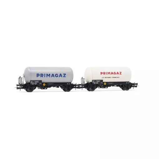 COFFRET DE 2 WAGONS CITERNE "PRIMAGAZ" - JOUEF HJ6264 - SNCF - HO 1/87 - EP III - 2R