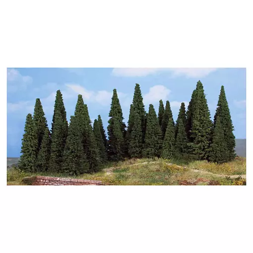 Lot de 35 sapins 5-12cm