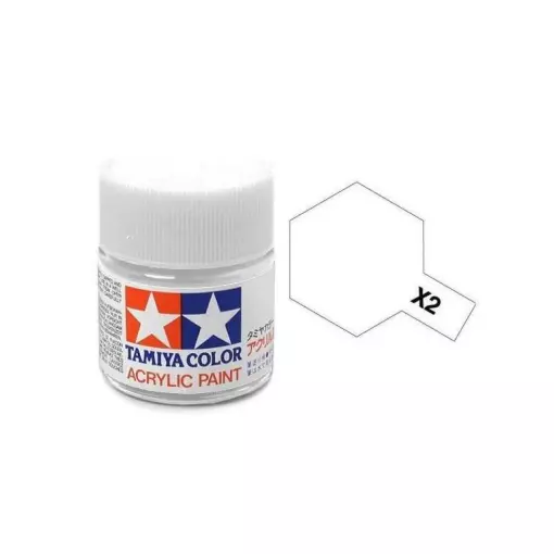 Peinture acrylique en pot - Blanc Brillant X2 - TAMIYA 81502 - 10 mL