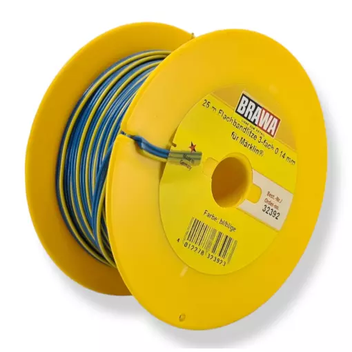 Bobine de câble - Brawa 32392 - bleu / jaune - pour Märklin