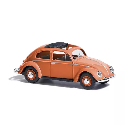 Volkswagen Beetle coral red oval window vehicle BUSCH 52953- HO 1/87