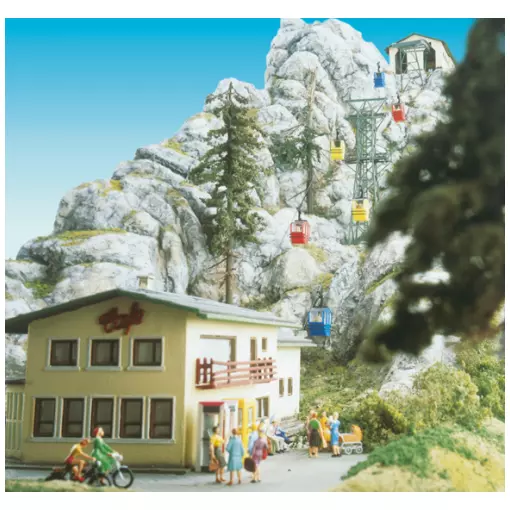 Seilbahn "Kanzelwand" mit 6 Kabinen Brawa 6280 - HO: 1/87