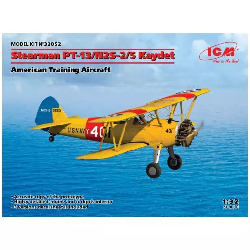 Avion Stearman PT-13/N2S-2/5 Kaydet - ICM 32052 - 1/32