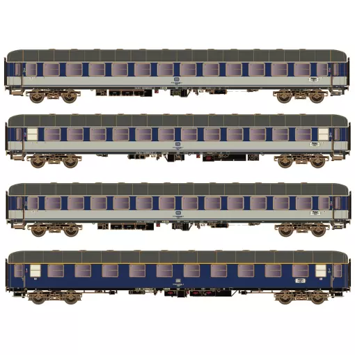 Set de 4 coches Dolomiten-Express - HO 1/87 - Hobbytrain H43044