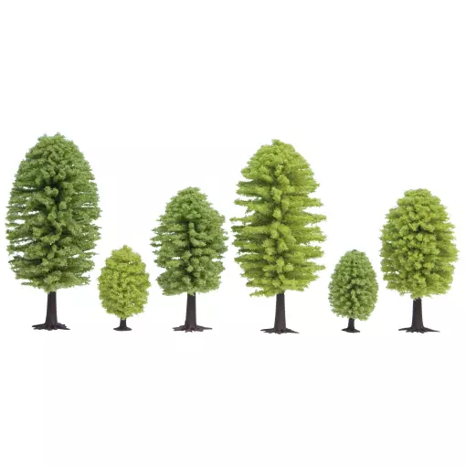 Pack de 25 arbres feuillus Noch 32801 - N 1/160 - Z 1/220 - 35 à 50 mm