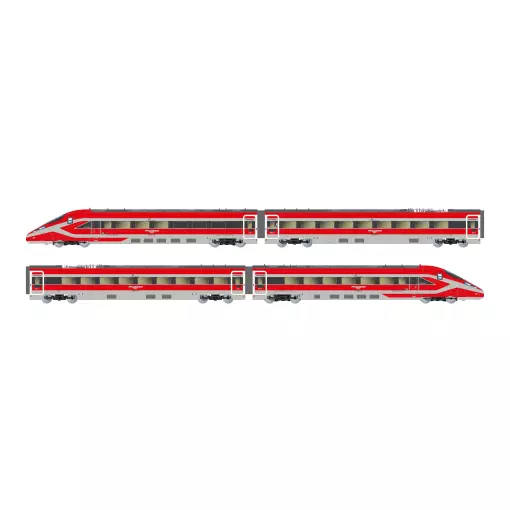 Coffret 4 éléments du train à grande vitesse « Frecciarossa 1000 » - Arnold HN2619D - N 1/160 - FS Trenitalia - EP VI - DCC