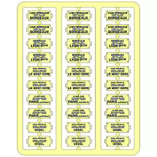 Plaques Itinéraires lettres bleues SUD - OUEST