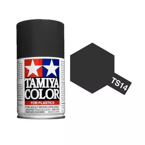 Peinture acrylique en spray - Noir Brillant TS-14 - TAMIYA 85014 - 100ml