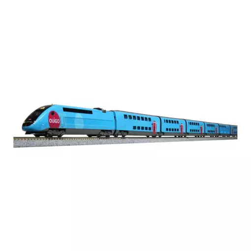 Coffret 10 éléments TGV OUIGO - Kato K101763 - N 1/160 - SNCF - Ep VI - Analogique - 2R