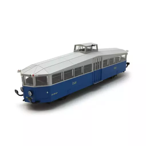 Vagón diesel ZZr64 B1 con decoración azul PLM