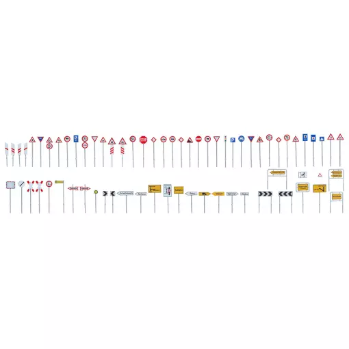 Set panneaux de route - Faller 180534 - HO 1/87 - Ep III