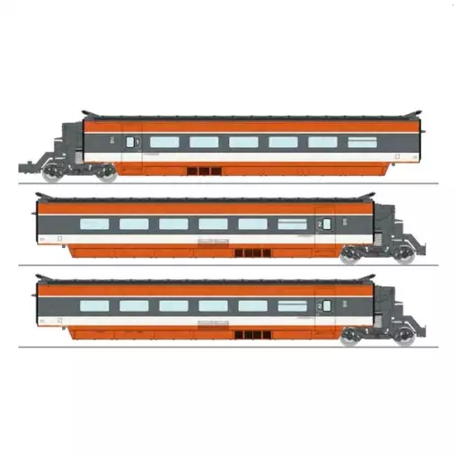 TGV PSE N°5 Rame d'origine avec suspension à ressorts - 3 éléments - Ree Modèles TGV006 - SNCF - HO 1/87 - EP. IV - 2R
