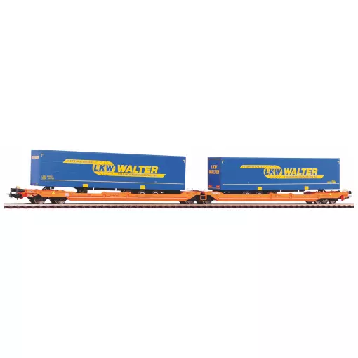 Set 2 Container Wagons Piko 58979 T3000e - HO 1/87 - PRIVAT - EP VI