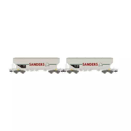 Coffret de wagons silo à grains "Sanders - JOUEF HJ6312 - SNCF - HO 1/87 - EP. V - 2R