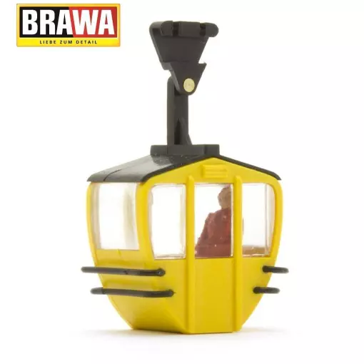Yellow cable car cabin - HO 1/87 - Brawa 6279
