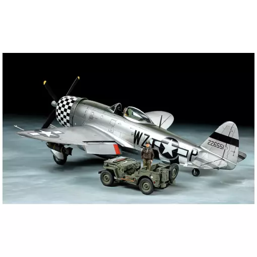 Set P-47D Thunderbolt Bubbletop & U.S. 1/4-ton 4×4 - Tamiya 25214 - 1/48