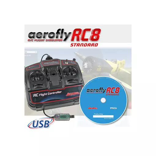 Simulateur Aerofly - RC8 Standard avec Commande - T2M Ikarus 3031050