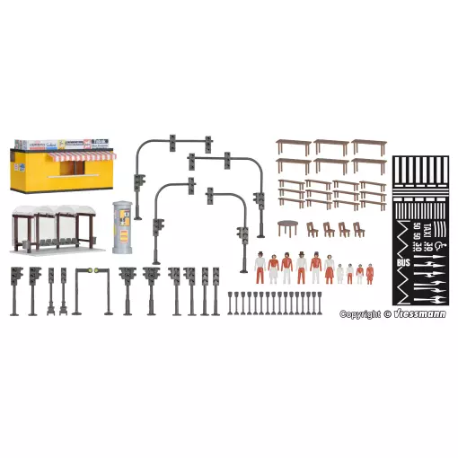 Accessoires de ville - Kibri 38102 - HO 1/87