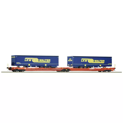 Vagón articulado de doble caja T3000e - ROCO 773930 - Wascosa - HO 1/87 - EP VI