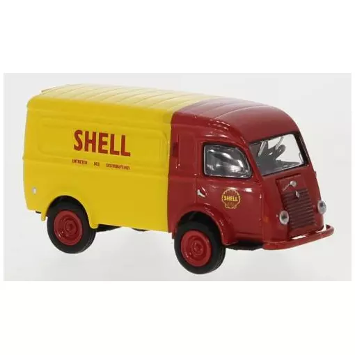 Rood met gele Renault-schoener "SHELL" SAI 3712 - HO 1 : 87