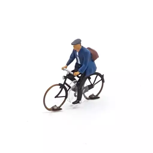 Cyclist factory worker 60's Magnorail KKj-1 - HO 1/87 - already assembled