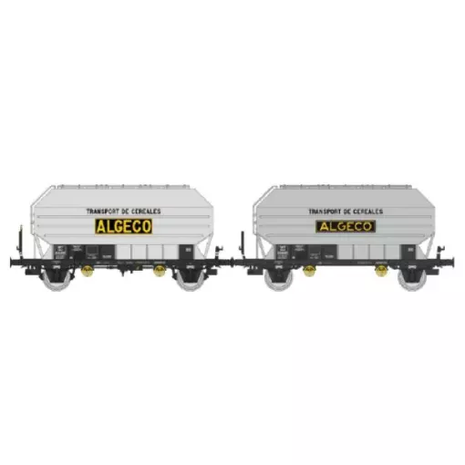 Coffret de 2 wagons céréaliers FRANGECO « ALGECO » - REE WB893 - SNCF - HO 1/87 - EP III