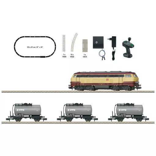 Freight train" starter set - Minitrix 11160 - N 1/160 - DB - EP VI - 2R - DCC
