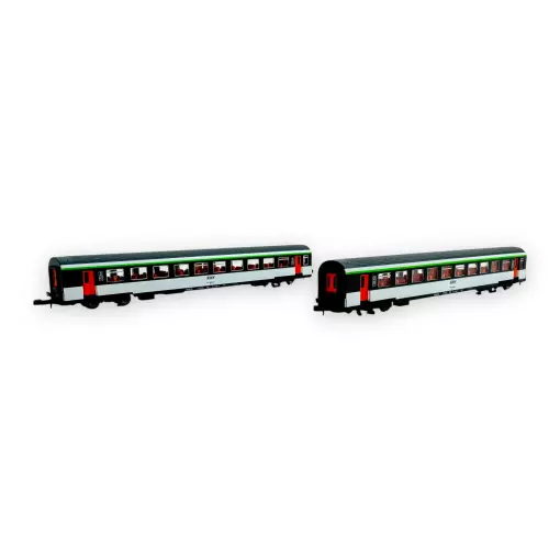 Coffret de 2 voitures voyageurs corail Vtu - Azar Models V01-ORP2 - Z 1/220 - SNCF - Ep IV - 2R
