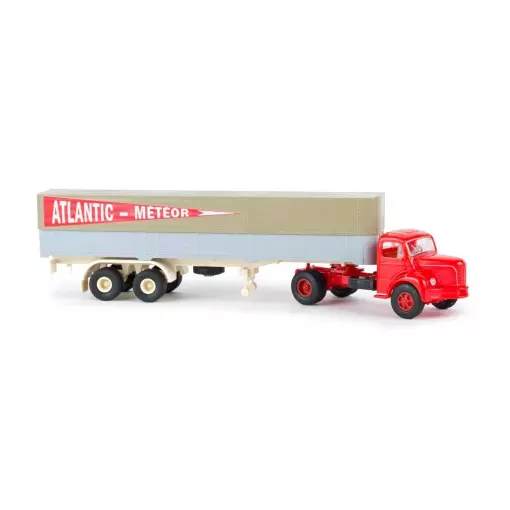 Camion Semi Remorque BERLIET TLR8 ATLANTIC - METEOR - HO 1/87 - BREKINA 85430