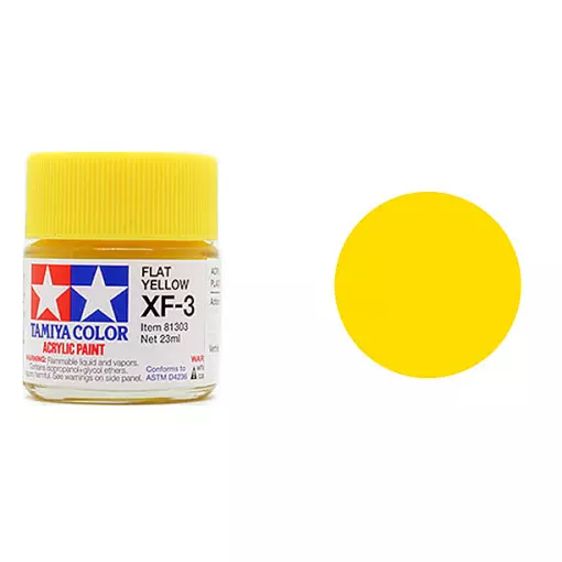 Peinture acrylique en pot - Jaune MAT XF3 - TAMIYA 81703 - 10ml