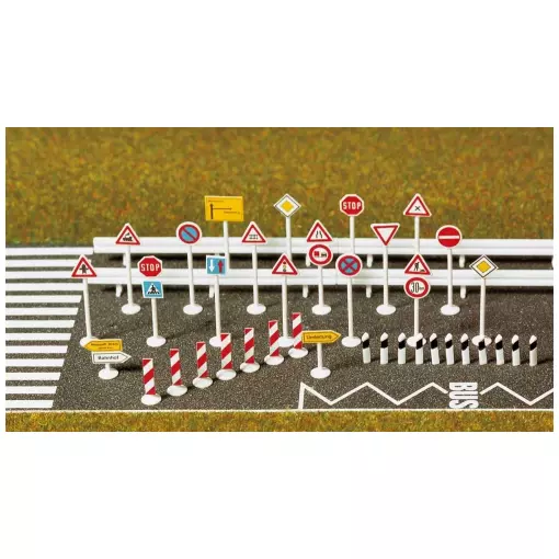 Set de panneaux de signalisation - Busch 6027 - HO 1/87