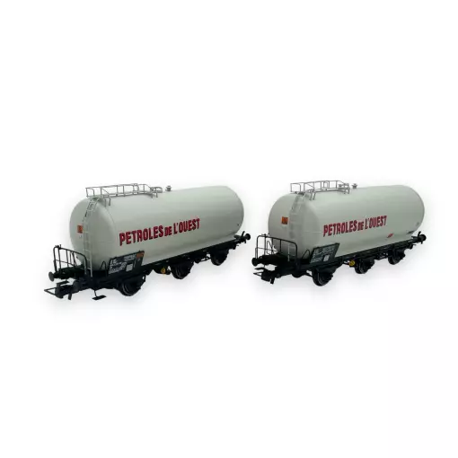 Set de 2 wagons citernes 3 essieux "Pétrole de l'Ouest" - Jouef HJ6249 - HO 1/87 - SNCF - Ep IV - 2R