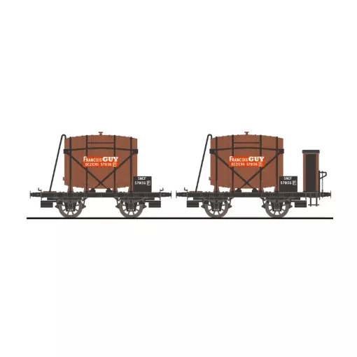 Set de 2 wagons foudres "GUY"- Makette 4505 - HO 1/87 - SNCF - 2R - EP III