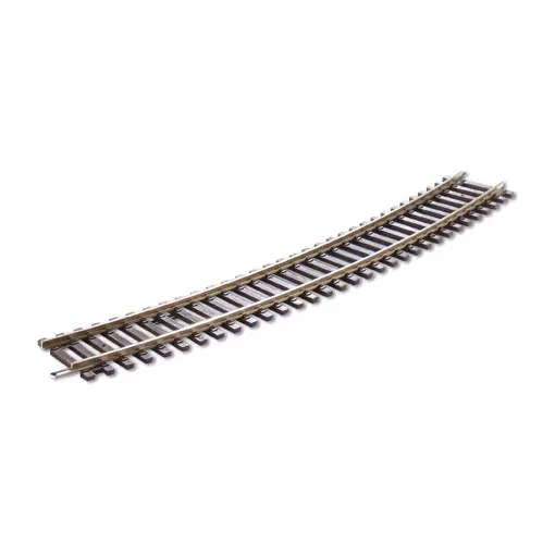 Rail courbe rayon 571,5 mm 22,5° Peco ST235 - HO : 1/87 - Code 100