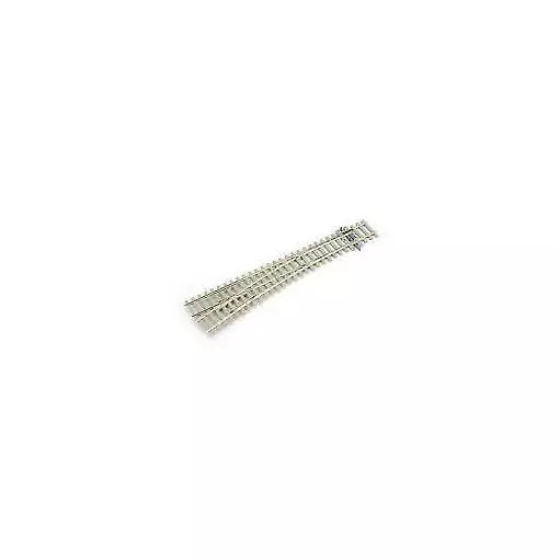 Aiguillage à gauche 12° Peco SLE1096 Electrofrog 219 mm code 75 - R 914 mm - HO 1/87