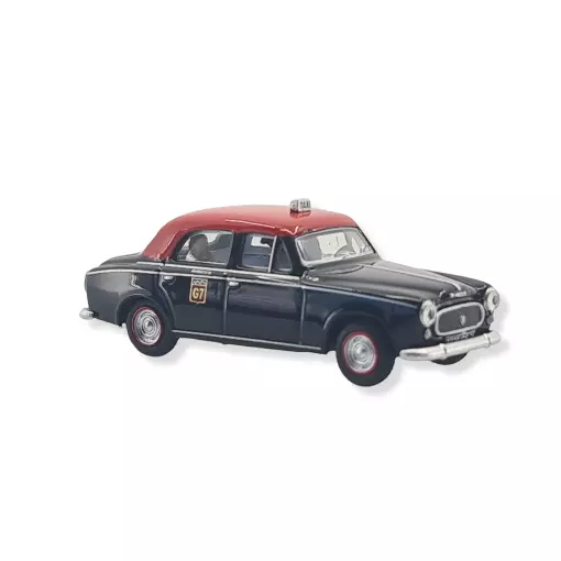 Auto Peugeot 403 Taxi G7, schwarzes Dach rot, 2 Personen SAI 1623 - HO: 1/87