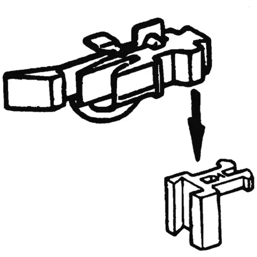 Kit de 2 Têtes d'Attelage Court à Pré-Dételage - ROCO 40286 - HO : 1/87 