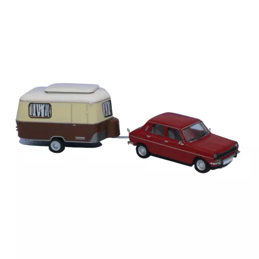 Voiture Simca 1100 & Caravane Eriba SAI 3471 - HO 1/87 - EP III