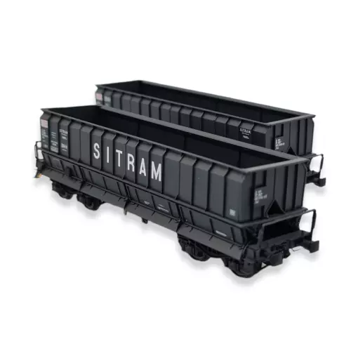 Set de 2 wagons tombereaux DMH Sitram - Ls Models 31118 - HO : 1/87 - SGW - EP IV