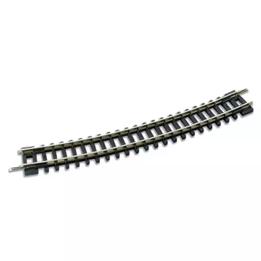 Rail courbe rayon 298.5mm 22, 5° code 80, 16 au cercle