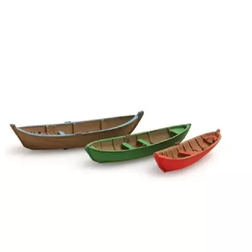 Lot de 3 Barques à Rames - Artitec 316.04 - N/160