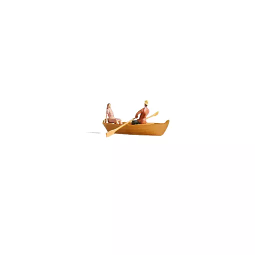 Partij van 2 figuren zittend op een boot NOCH 16800 - HO : 1/87