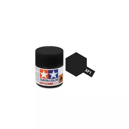 Peinture acrylique en pot - Noir MAT XF1 - TAMIYA 81701 - 10ml