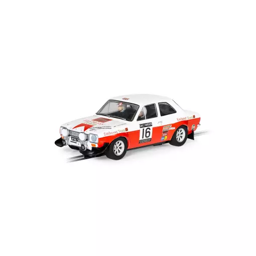 Voiture Analogique - Ford Escort MK1 - RAC Rallye 1971 - Scalextric CH4324 - Super Slot - Echelle I: 1/32