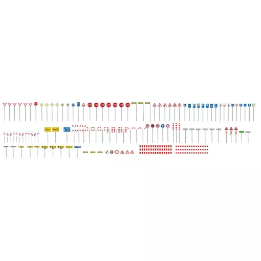 Pack de panneaux de signalisation Faller 272449 - N 1 1/160 - EP IV - trafic routier