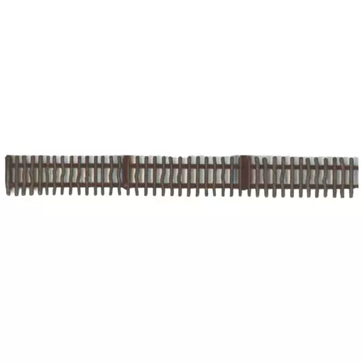 Barrières Rustiques Bois Foncé - SAI 514 - HO 1/87 - 1180 mm